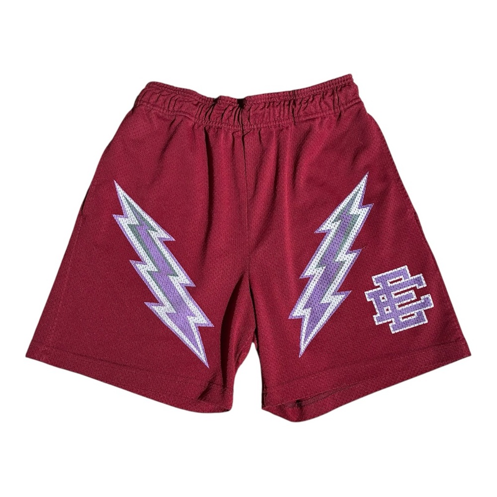 Eric Emanuel EE Basic Lightning Bolt Red Shorts - image 1